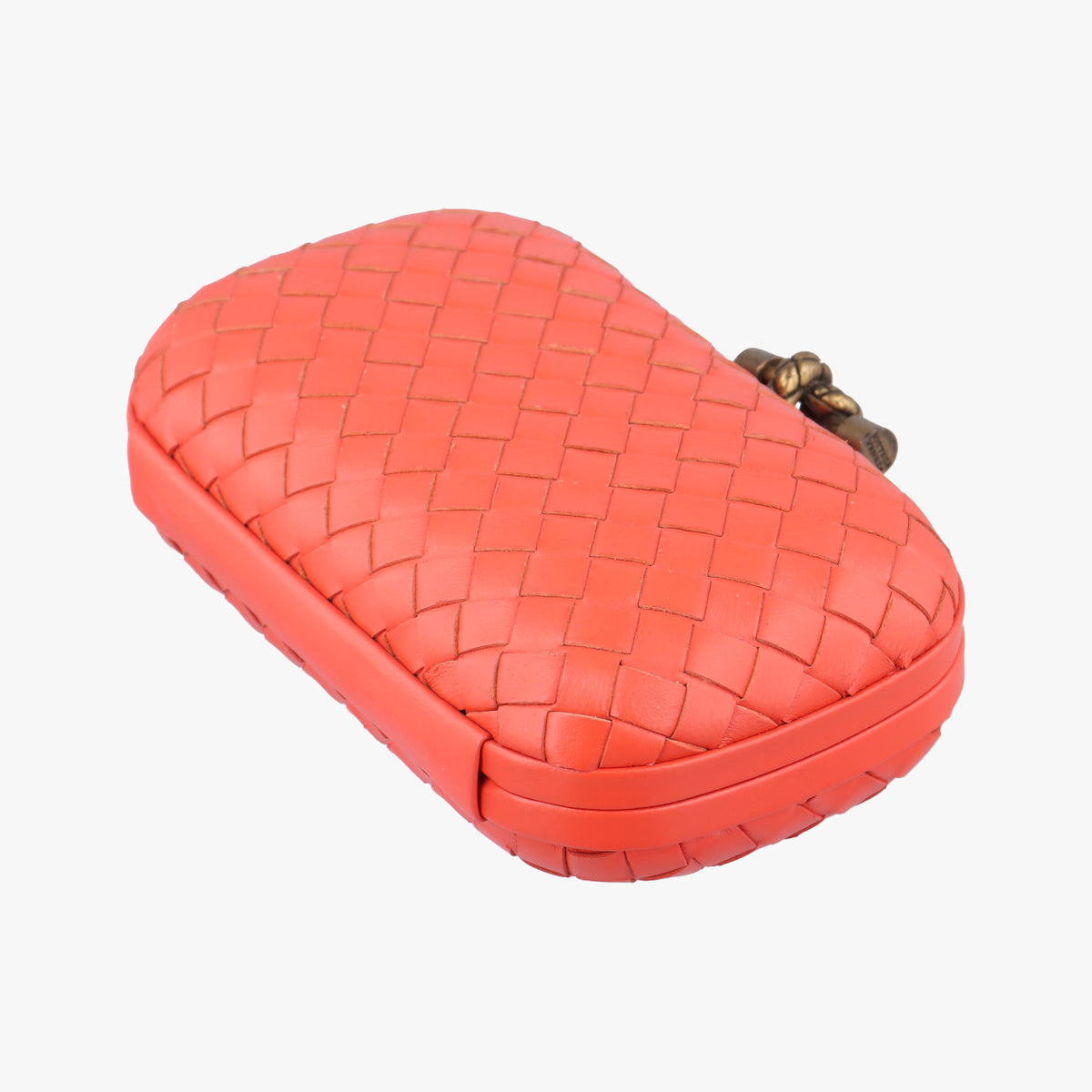 Vintage Bottega Veneta Intrecciato Orange Leather  clutchbag | stylenewstar