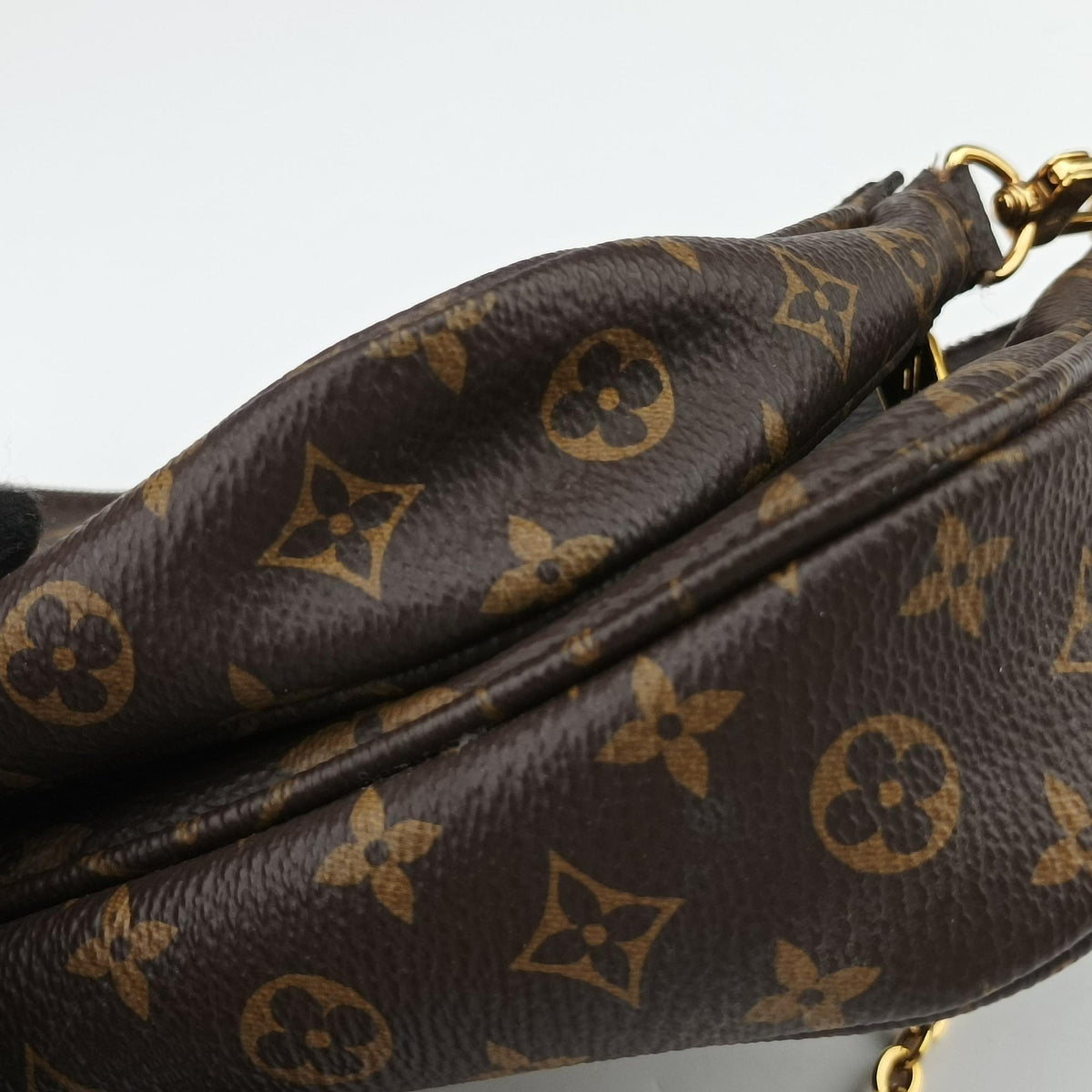 Pre-owned Louis Vuitton Multi Pochette Accessoir brown×khaki Monogram Canvas M44813 shoulderbag | stylenewstar