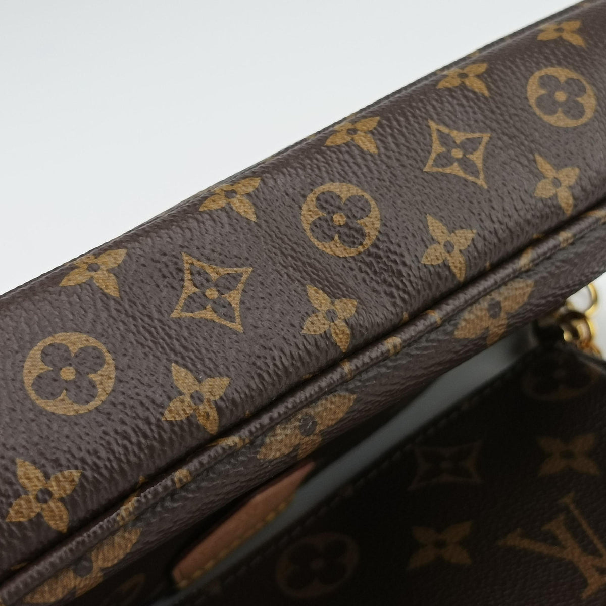 Pre-owned Louis Vuitton Multi Pochette Accessoir brown×khaki Monogram Canvas M44813 shoulderbag | stylenewstar
