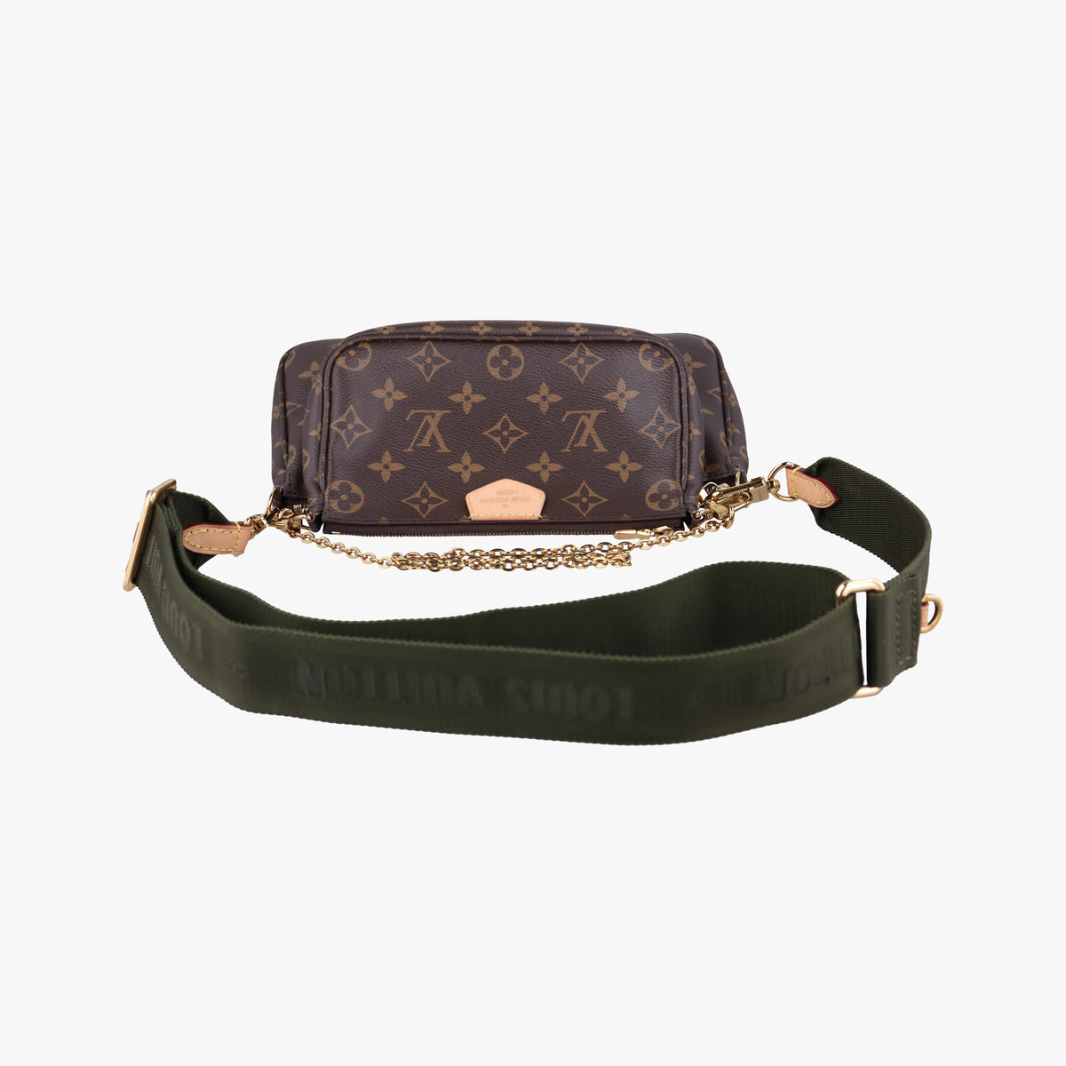Pre-owned Louis Vuitton Multi Pochette Accessoir brown×khaki Monogram Canvas M44813 shoulderbag | stylenewstar