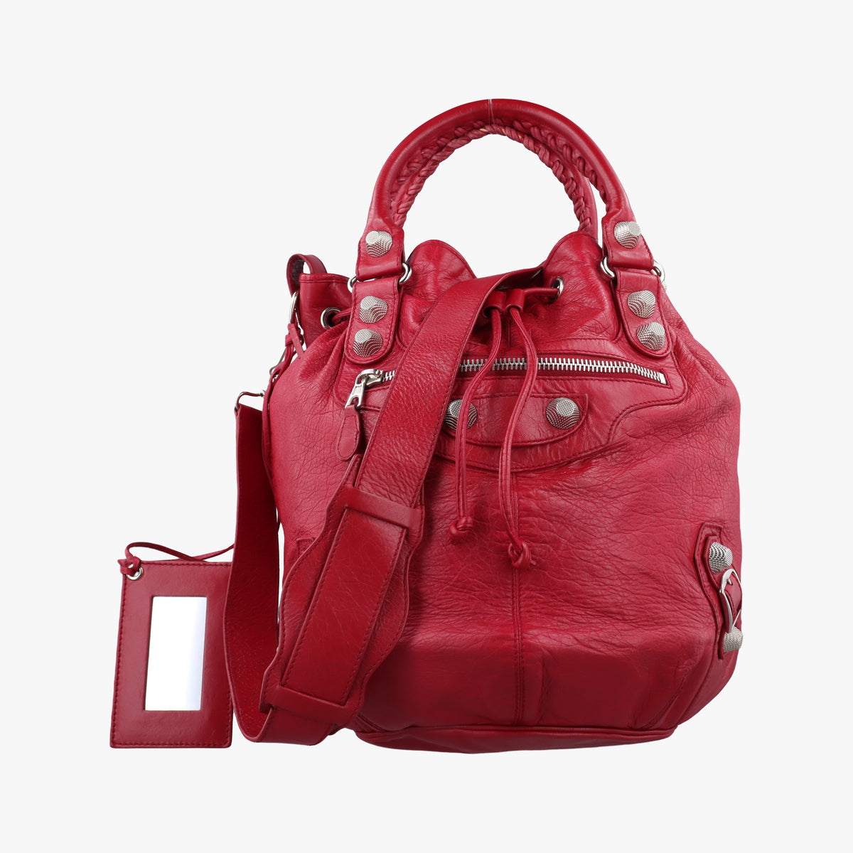 Secondhand Balenciaga Pompon Red Leather  shoulderbag | stylenewstar
