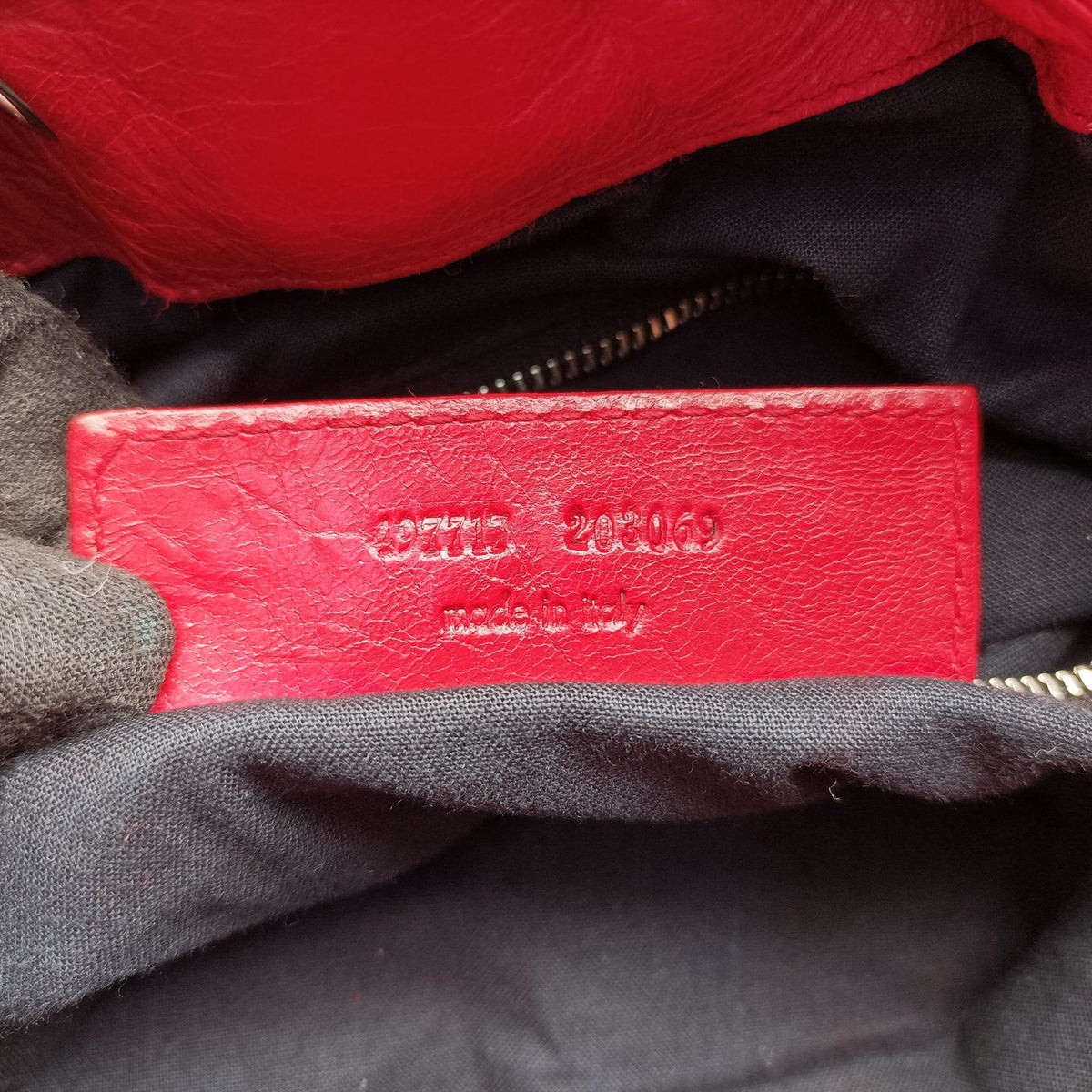 Secondhand Balenciaga Pompon Red Leather  shoulderbag | stylenewstar