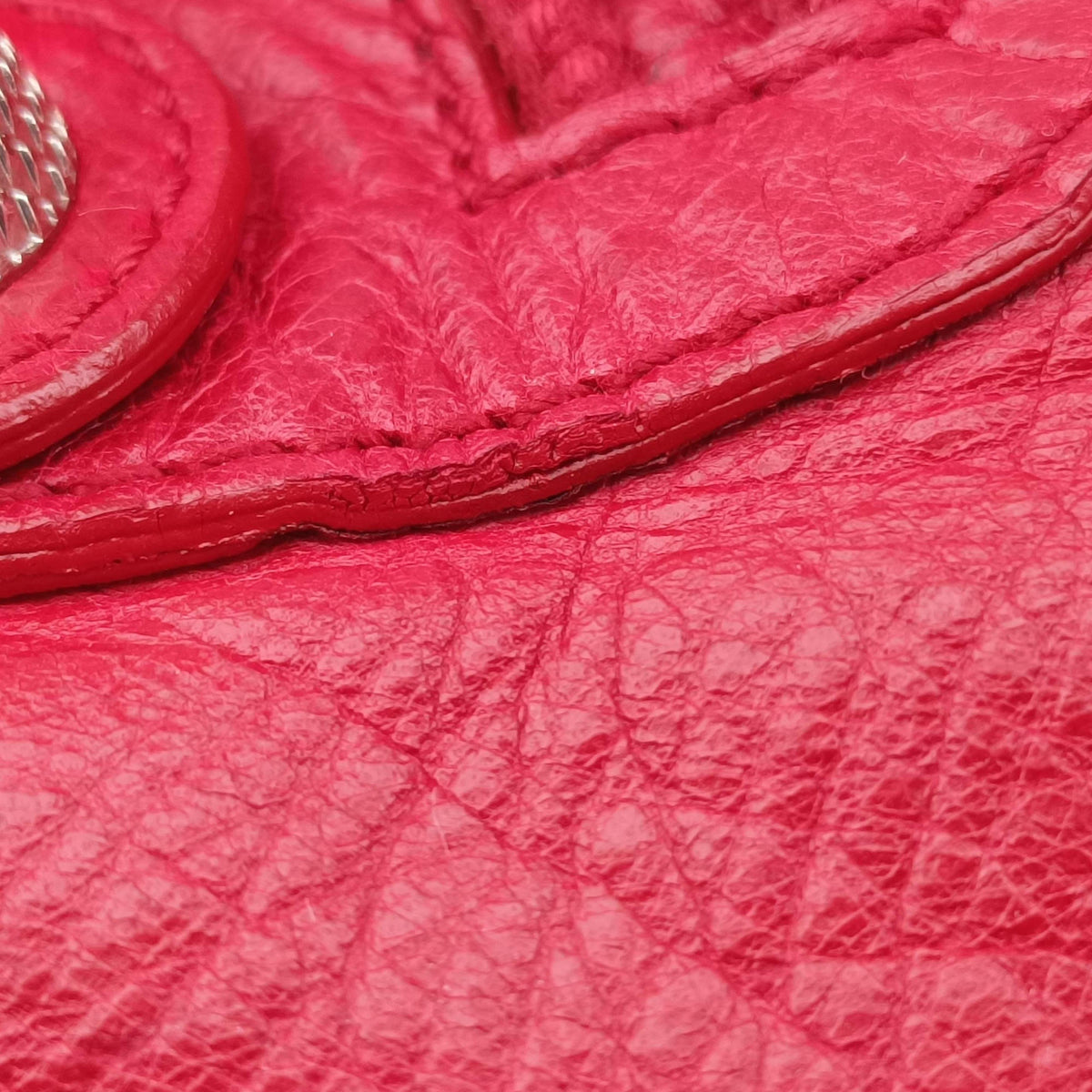 Secondhand Balenciaga Pompon Red Leather  shoulderbag | stylenewstar