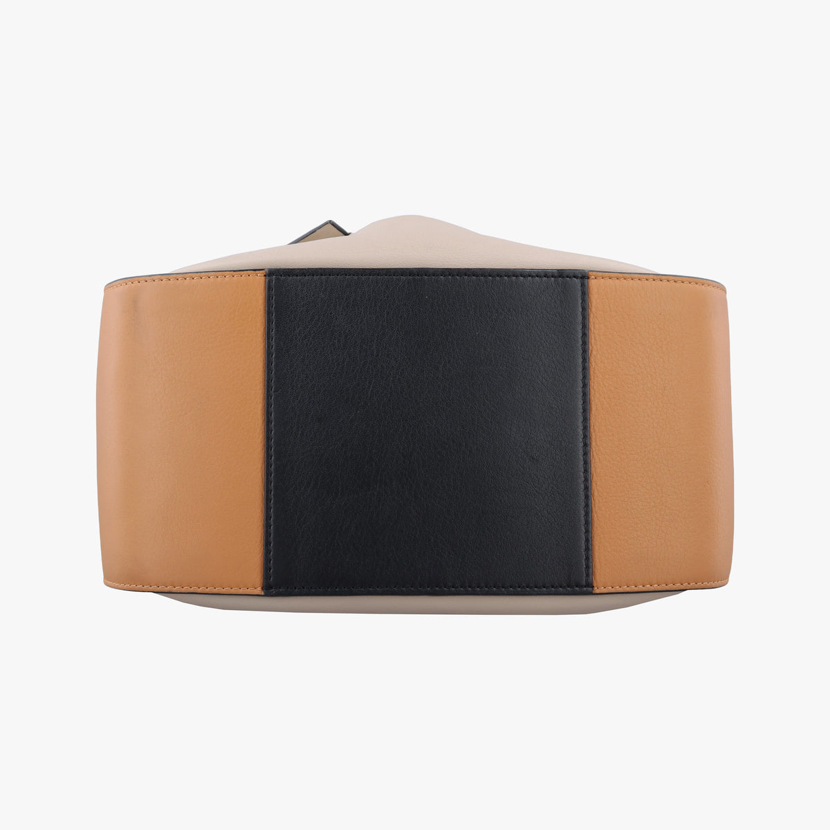 Pre-owned Loewe Hammock Beige× Brown × Black Leather  shoulderbag | stylenewstar