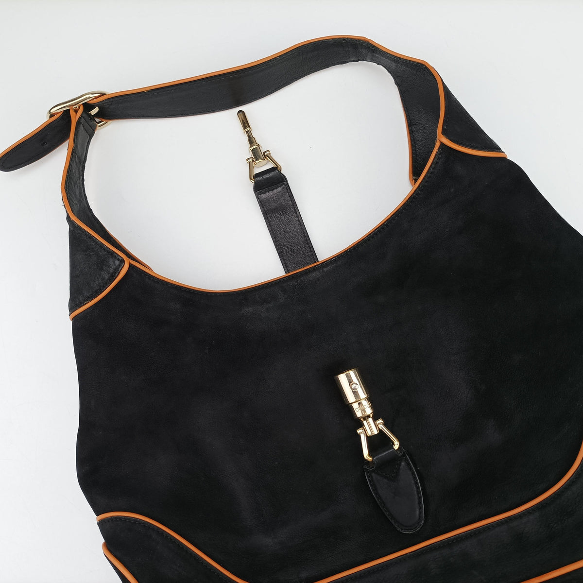Vintage Gucci New Jackie Black Suede 277520 shoulderbag | stylenewstar