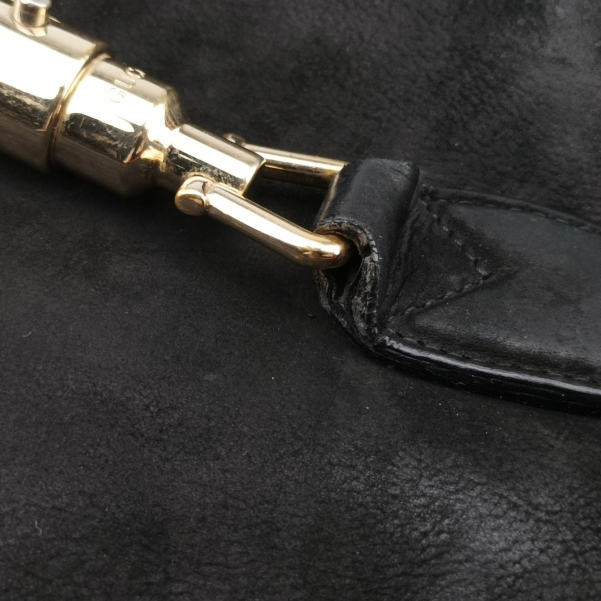 Vintage Gucci New Jackie Black Suede 277520 shoulderbag | stylenewstar