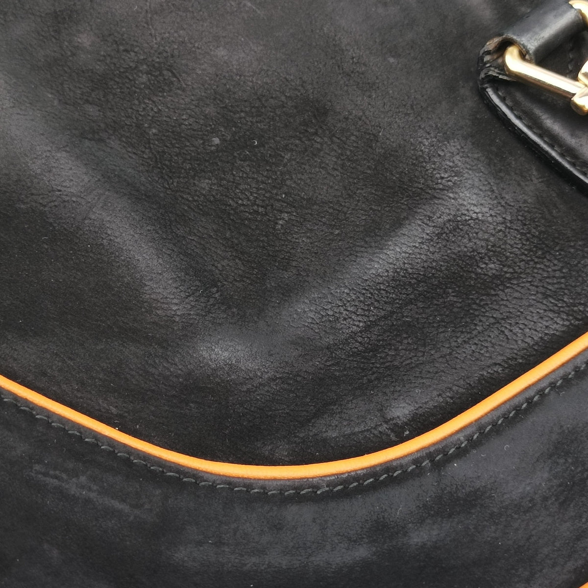 Vintage Gucci New Jackie Black Suede 277520 shoulderbag | stylenewstar