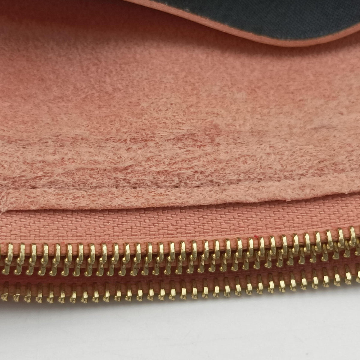 Pre-owned Louis Vuitton Pochette Double Zip EBENE×Rose Ballerine Damier Canvas N60254 shoulderbag | stylenewstar