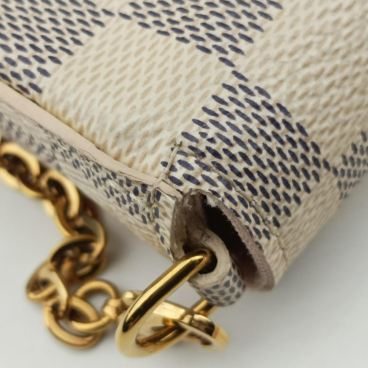 Pre-owned Louis Vuitton Pochette Felicie Azur Damier Canvas N63106 shoulderbag | stylenewstar
