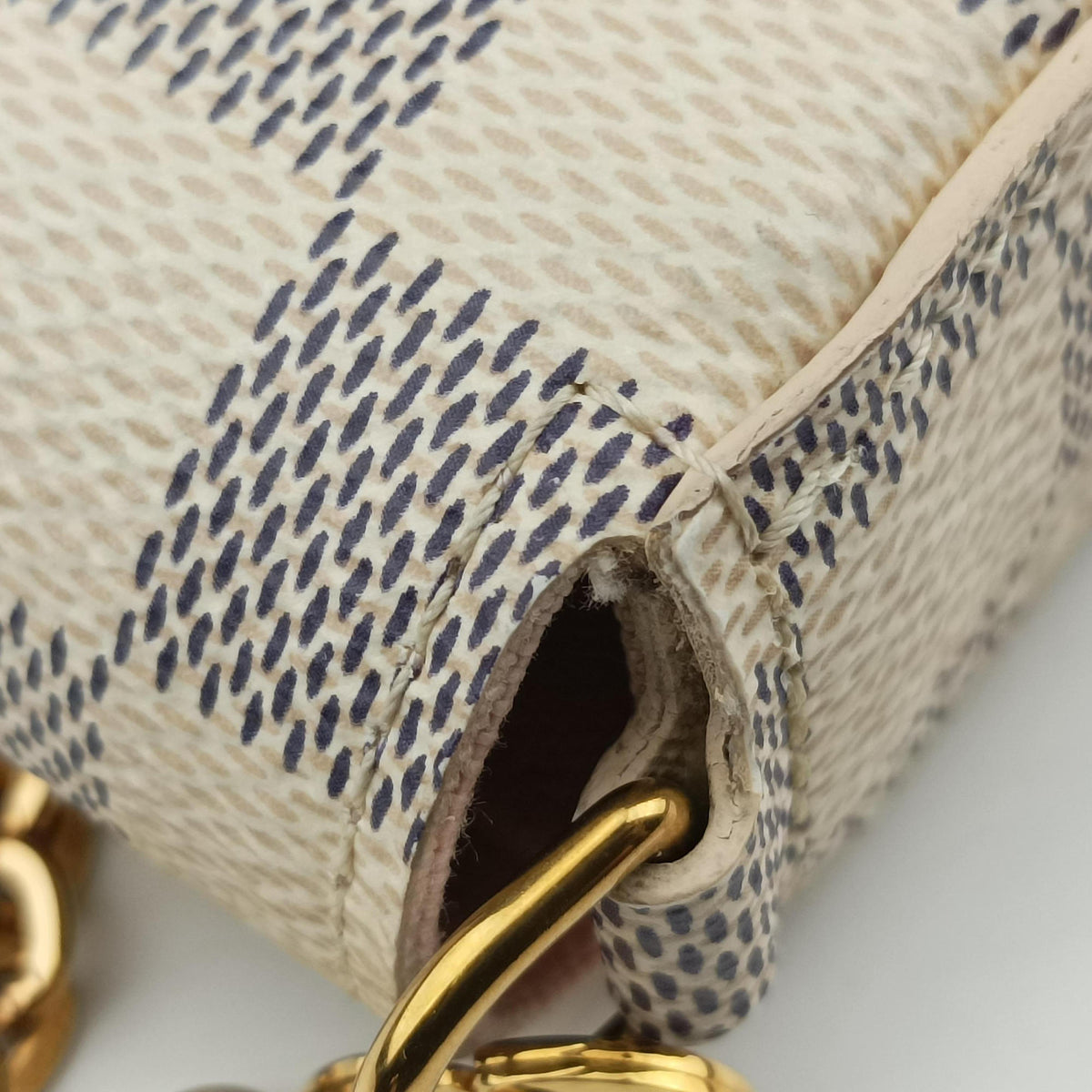 Pre-owned Louis Vuitton Pochette Felicie Azur Damier Canvas N63106 shoulderbag | stylenewstar