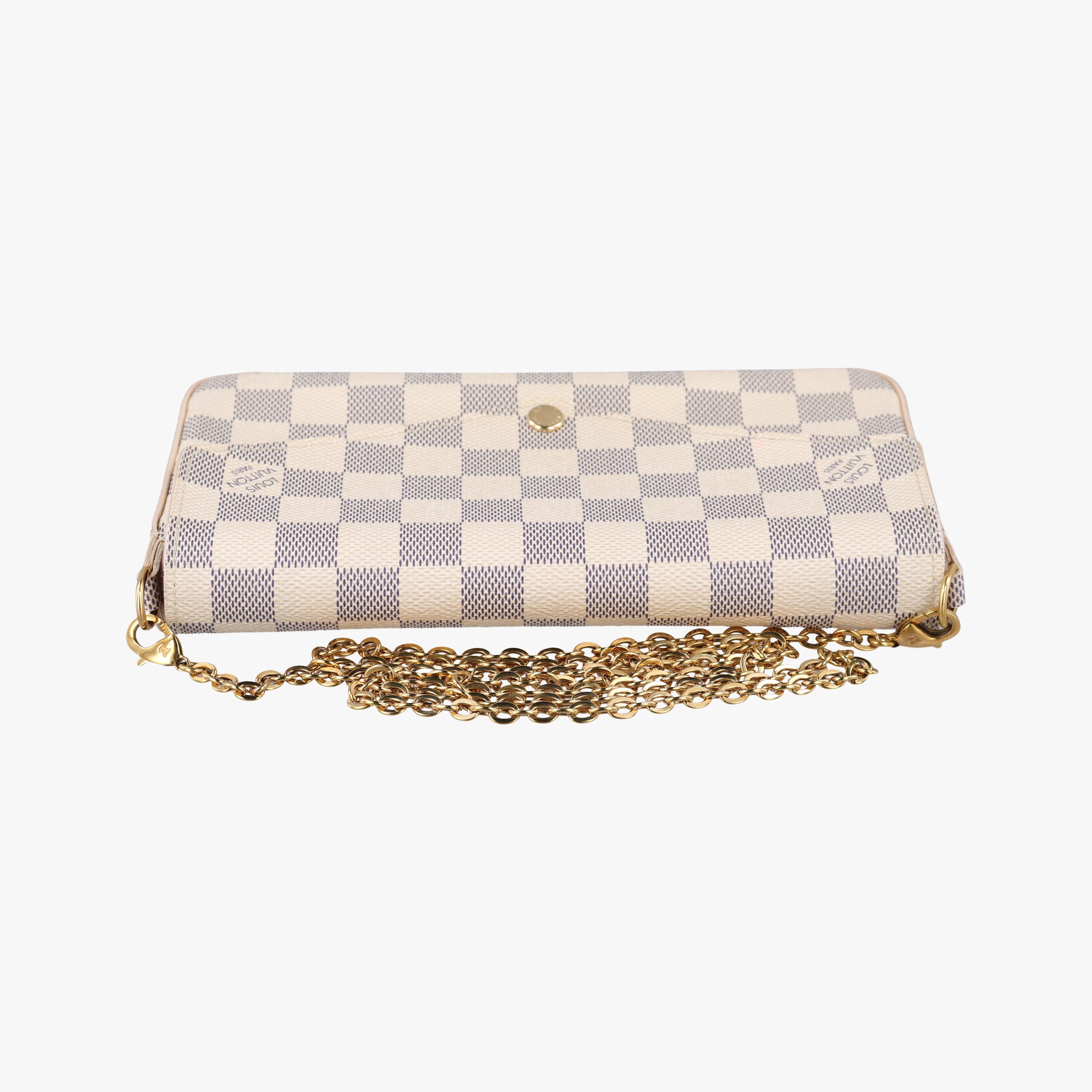 Pre-owned Louis Vuitton Pochette Felicie Azur Damier Canvas N63106 shoulderbag | stylenewstar