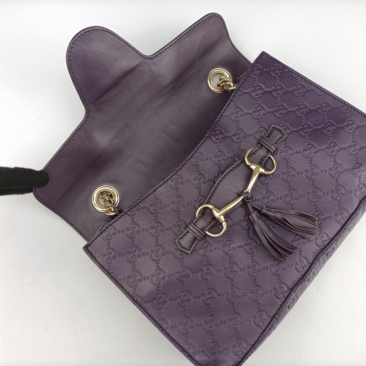 Vintage Gucci Emily Purple Leather 295402 shoulderbag | stylenewstar