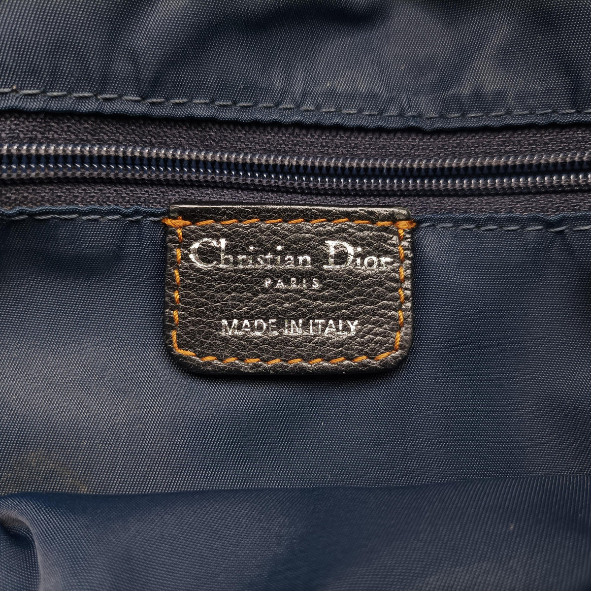 Vintage Christian Dior CD Trotter Navy Jacquard  shoulderbag | stylenewstar