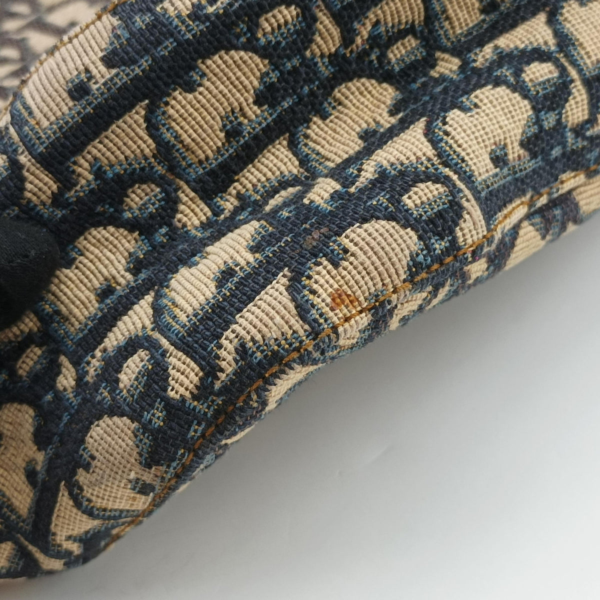 Vintage Christian Dior CD Trotter Navy Jacquard  shoulderbag | stylenewstar
