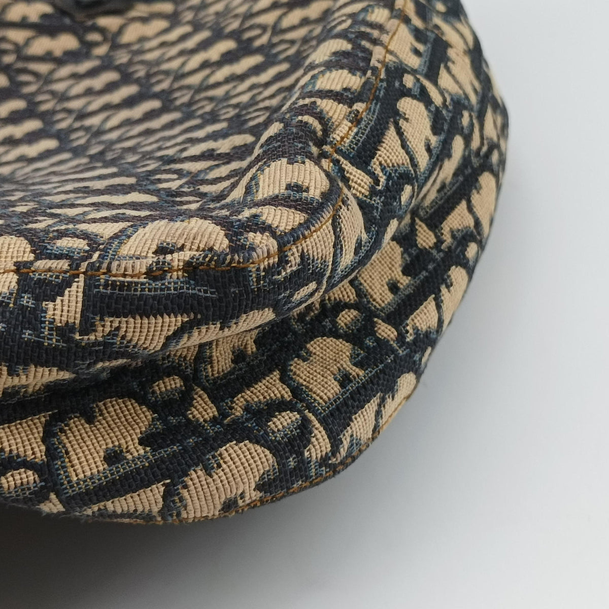 Vintage Christian Dior CD Trotter Navy Jacquard  shoulderbag | stylenewstar