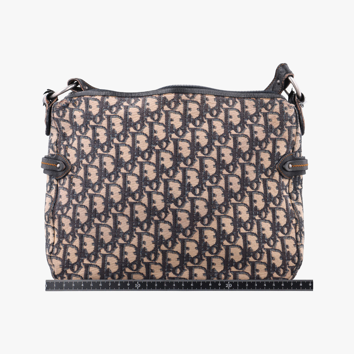 Vintage Christian Dior CD Trotter Navy Jacquard  shoulderbag | stylenewstar