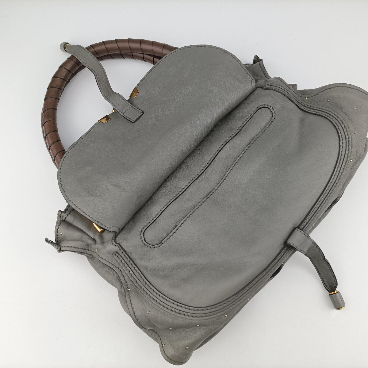 Vintage Chloe Mercy Grey Leather  shoulderbag | stylenewstar