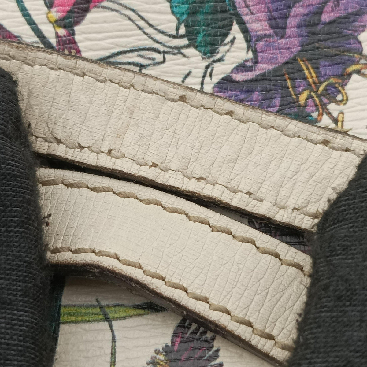 Pre-owned Gucci Nice Floral White Leather 309617 shoulderbag | stylenewstar