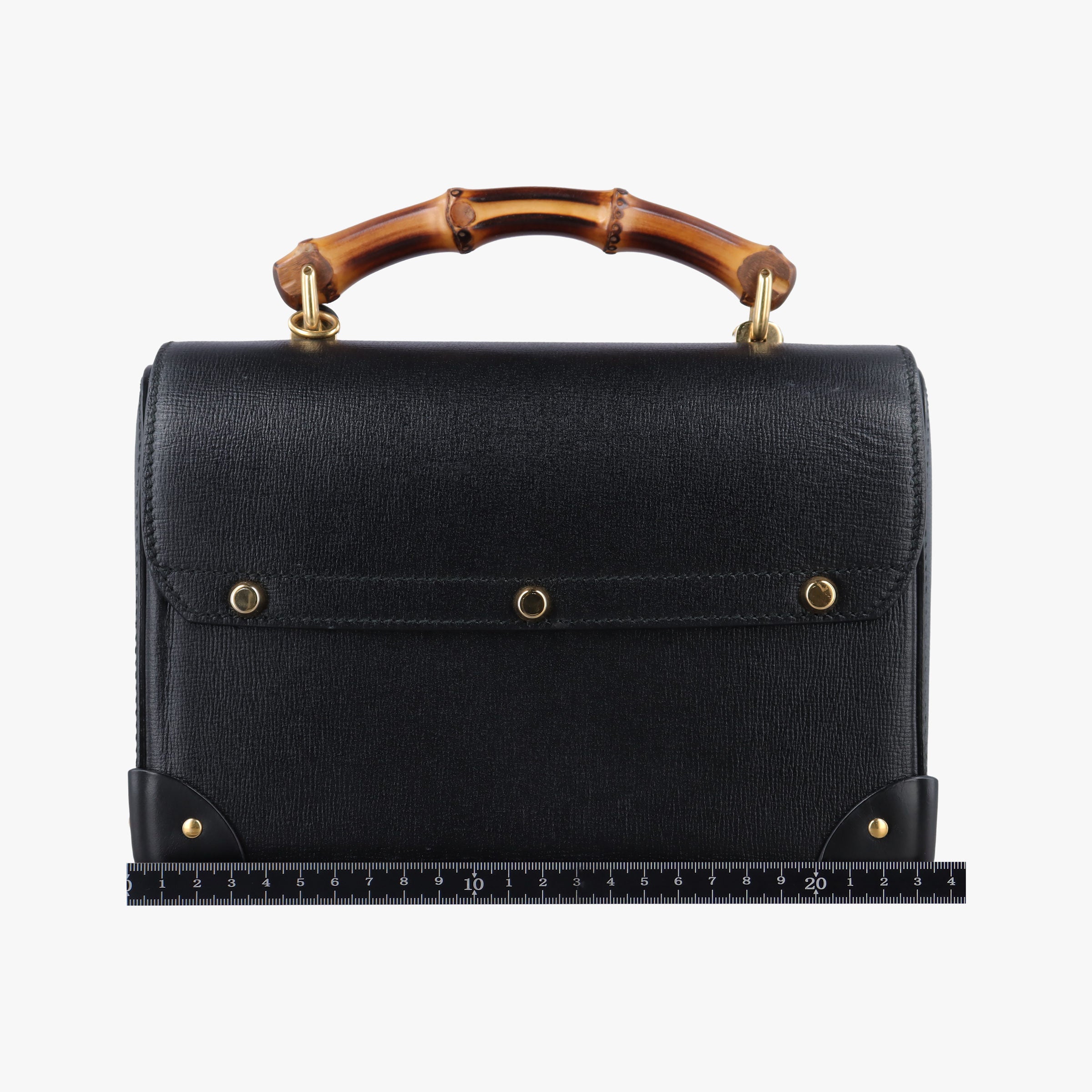 Pre-owned Gucci Padlock Bamboo Black Leather 603221 shoulderbag | stylenewstar