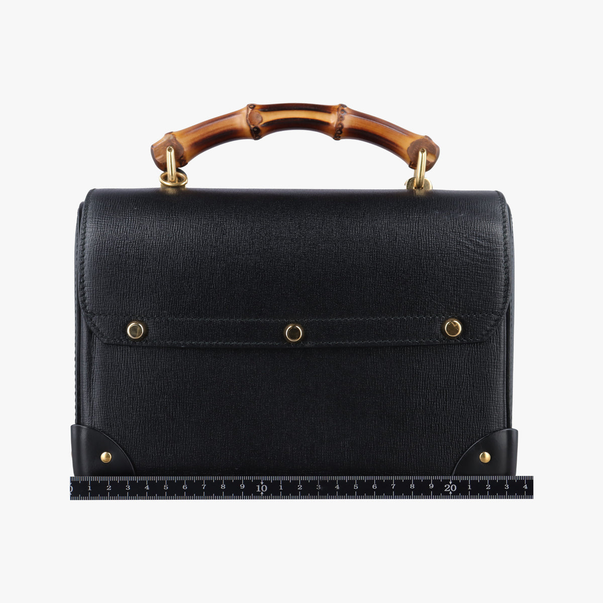 Pre-owned Gucci Padlock Bamboo Black Leather 603221 shoulderbag | stylenewstar