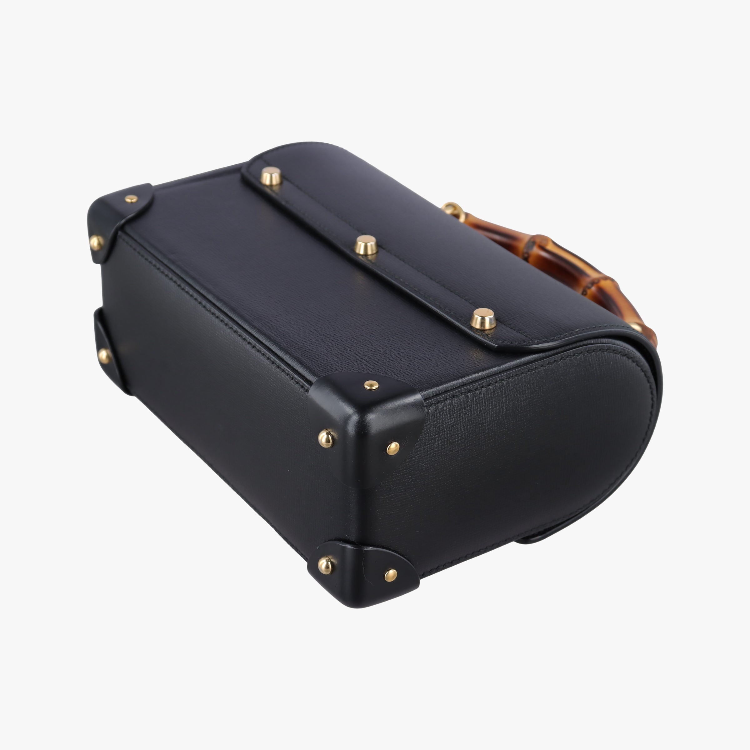 Pre-owned Gucci Padlock Bamboo Black Leather 603221 shoulderbag | stylenewstar