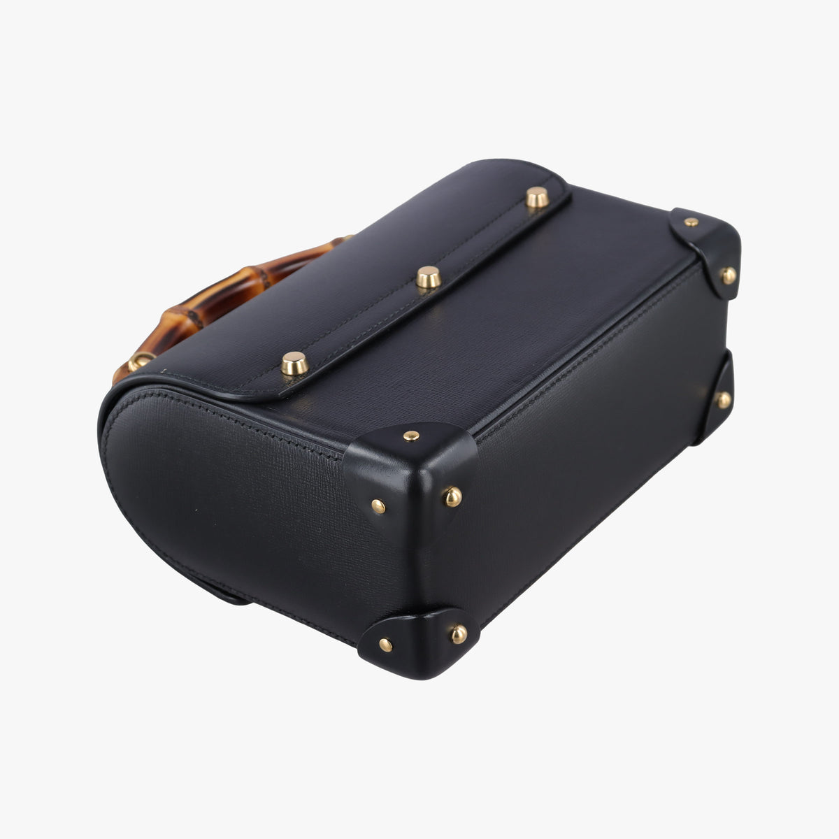 Pre-owned Gucci Padlock Bamboo Black Leather 603221 shoulderbag | stylenewstar