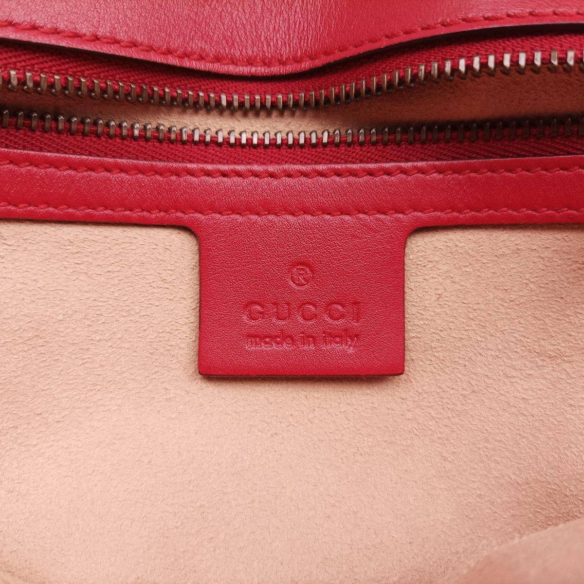 Pre-owned Gucci GG Marmont Red Leather 443497 shoulderbag | stylenewstar
