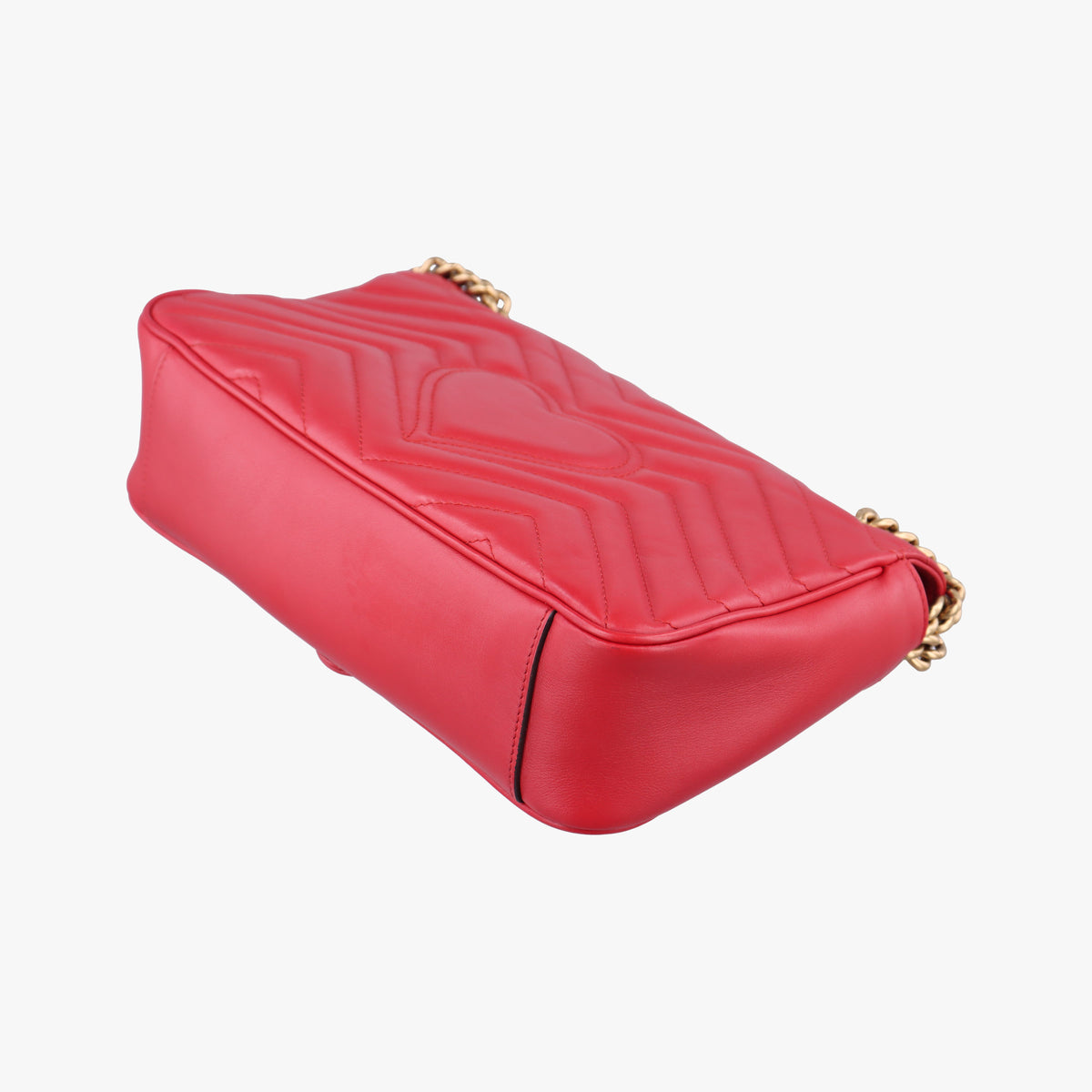 Pre-owned Gucci GG Marmont Red Leather 443497 shoulderbag | stylenewstar