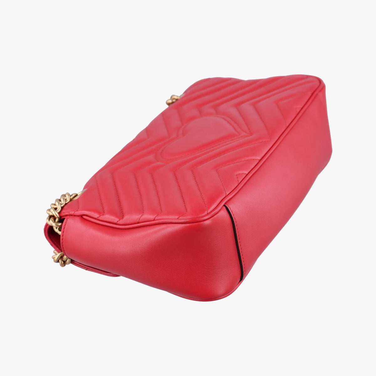 Pre-owned Gucci GG Marmont Red Leather 443497 shoulderbag | stylenewstar