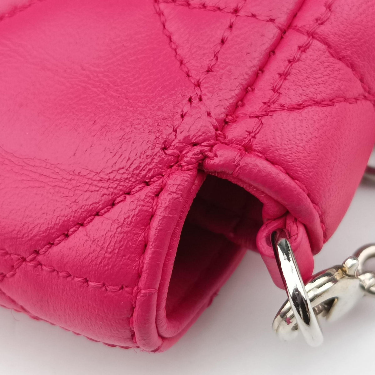 Secondhand Christian Dior Miss Dior CANNAGE New Lock Rose lambskin  shoulderbag | stylenewstar