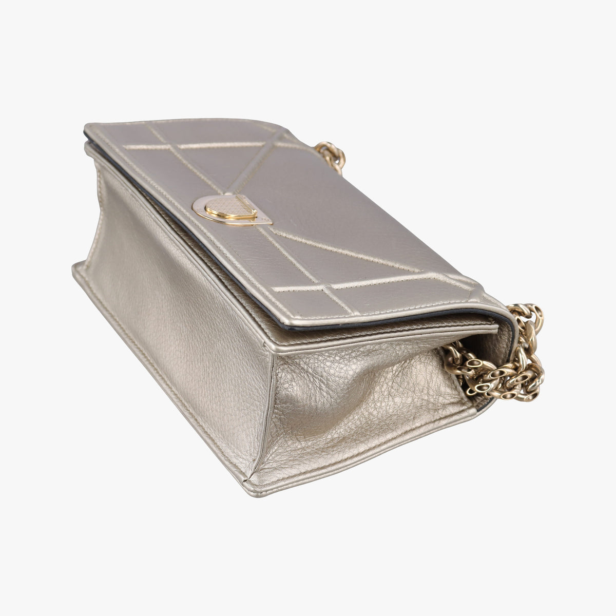 Pre-owned Christian Dior DIORAMA Gold Leather  shoulderbag | stylenewstar