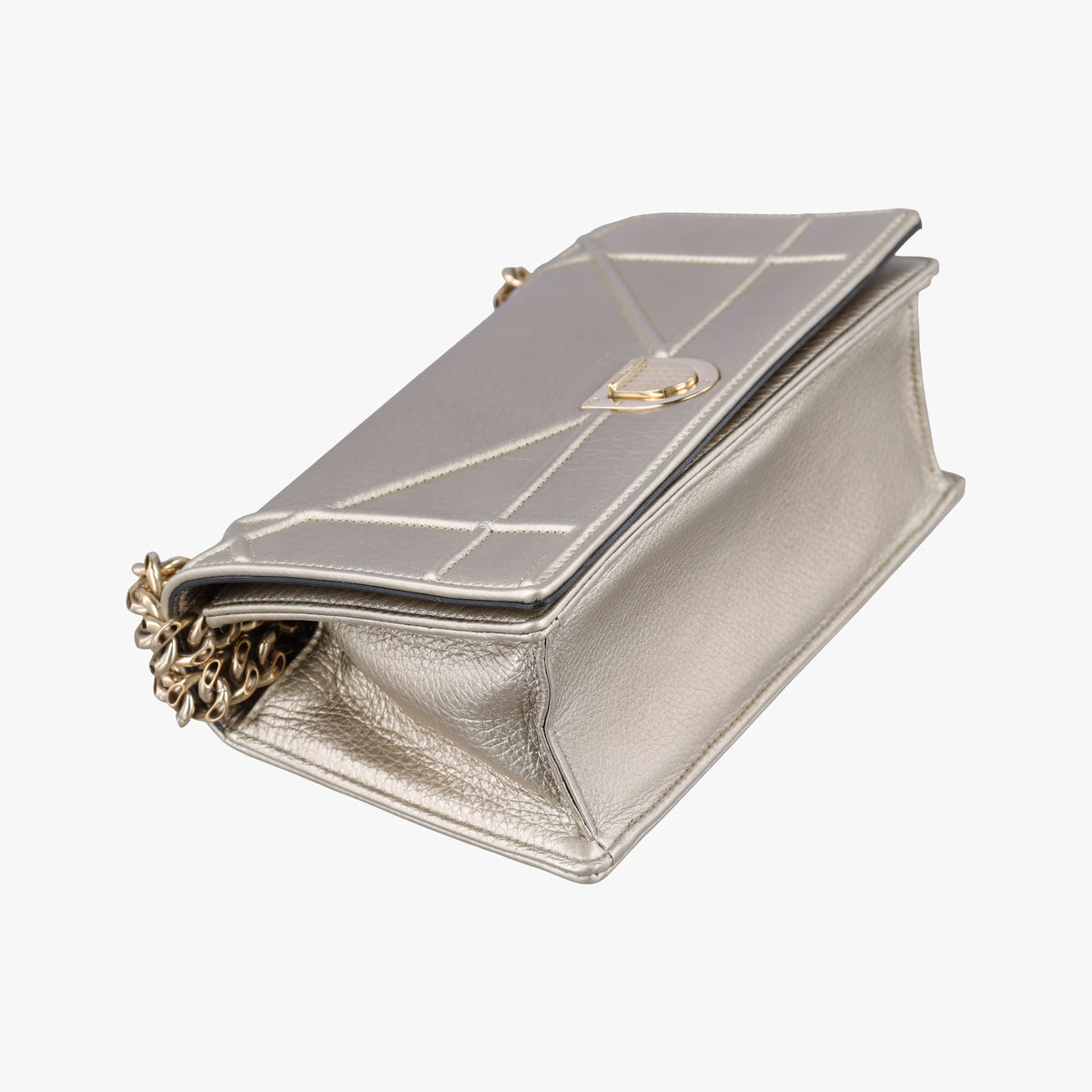 Pre-owned Christian Dior DIORAMA Gold Leather  shoulderbag | stylenewstar