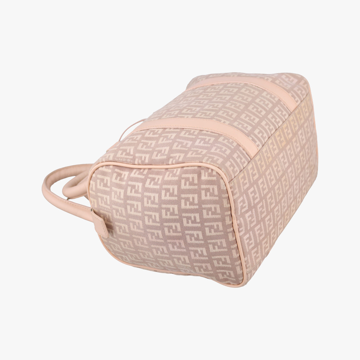 Pre-owned Fendi Zucchino boston Pink Canvas 8BL063 handbag | stylenewstar
