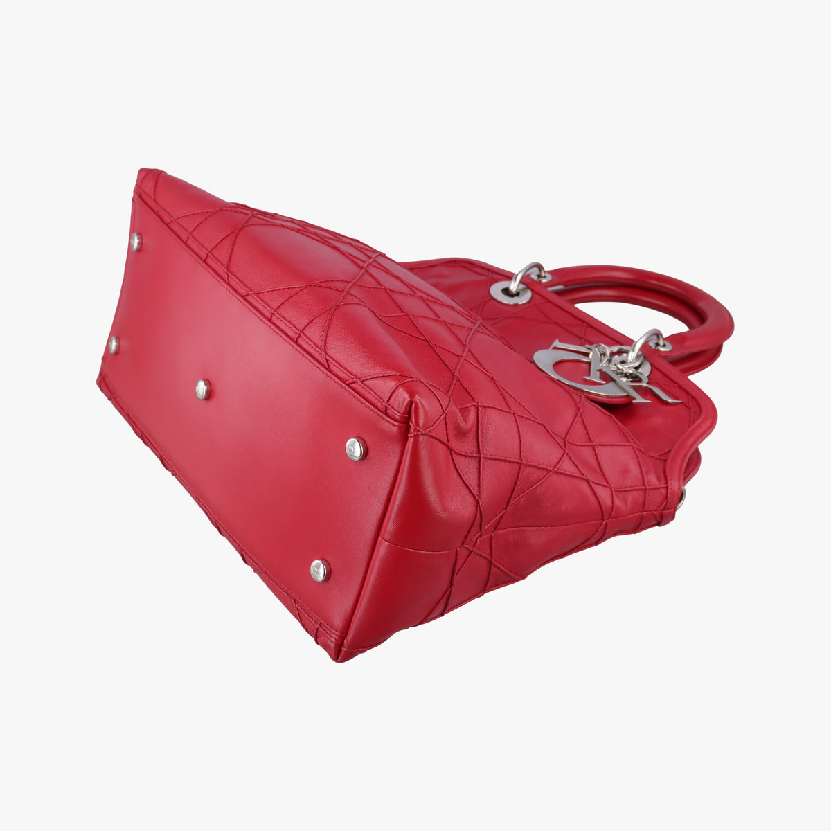 Pre-owned Christian Dior Granville Red lambskin  shoulderbag | stylenewstar