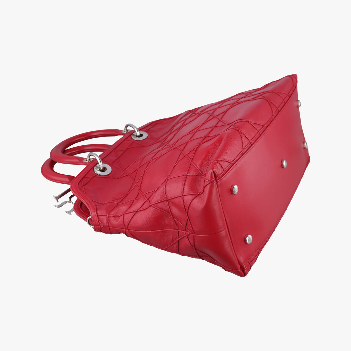 Pre-owned Christian Dior Granville Red lambskin  shoulderbag | stylenewstar