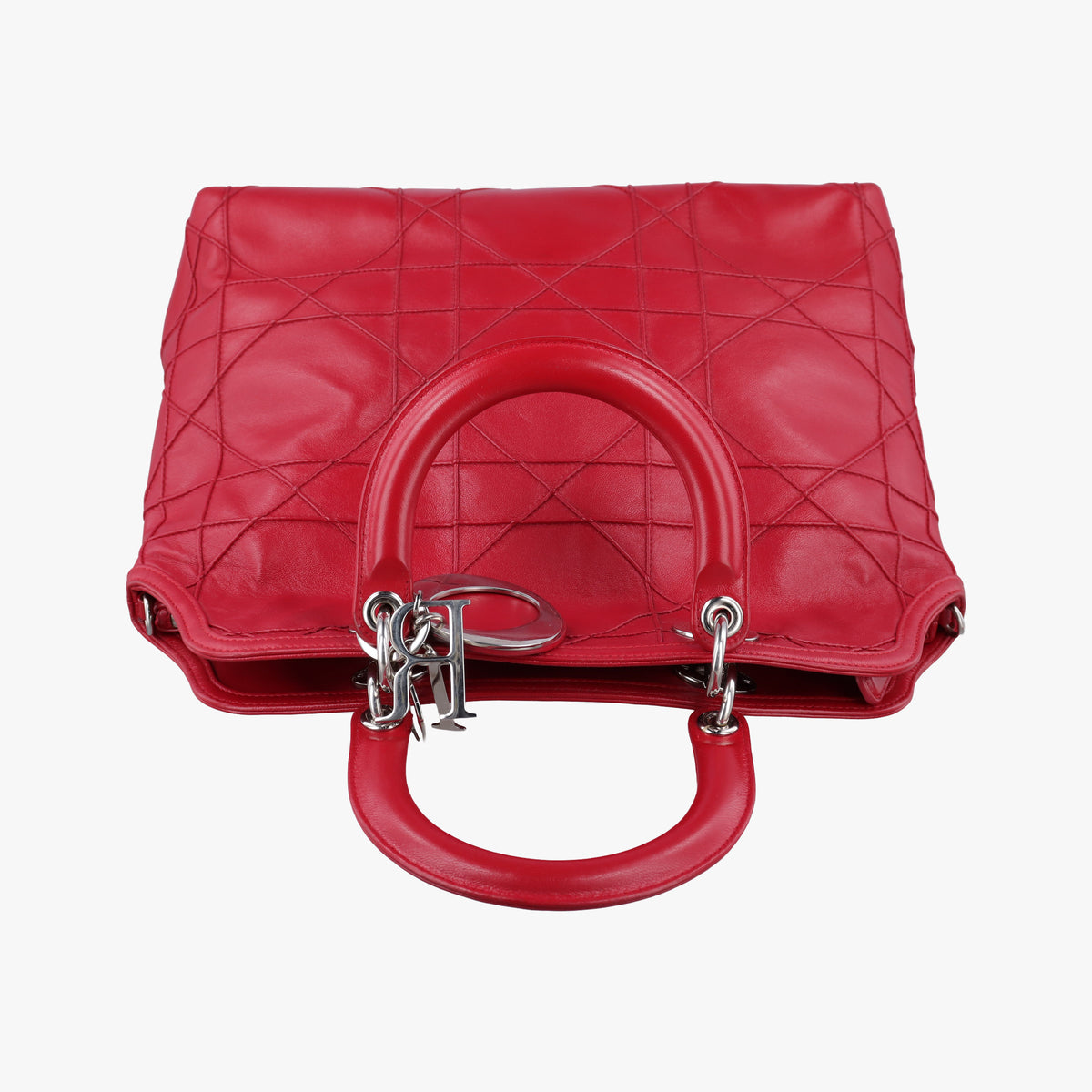 Pre-owned Christian Dior Granville Red lambskin  shoulderbag | stylenewstar