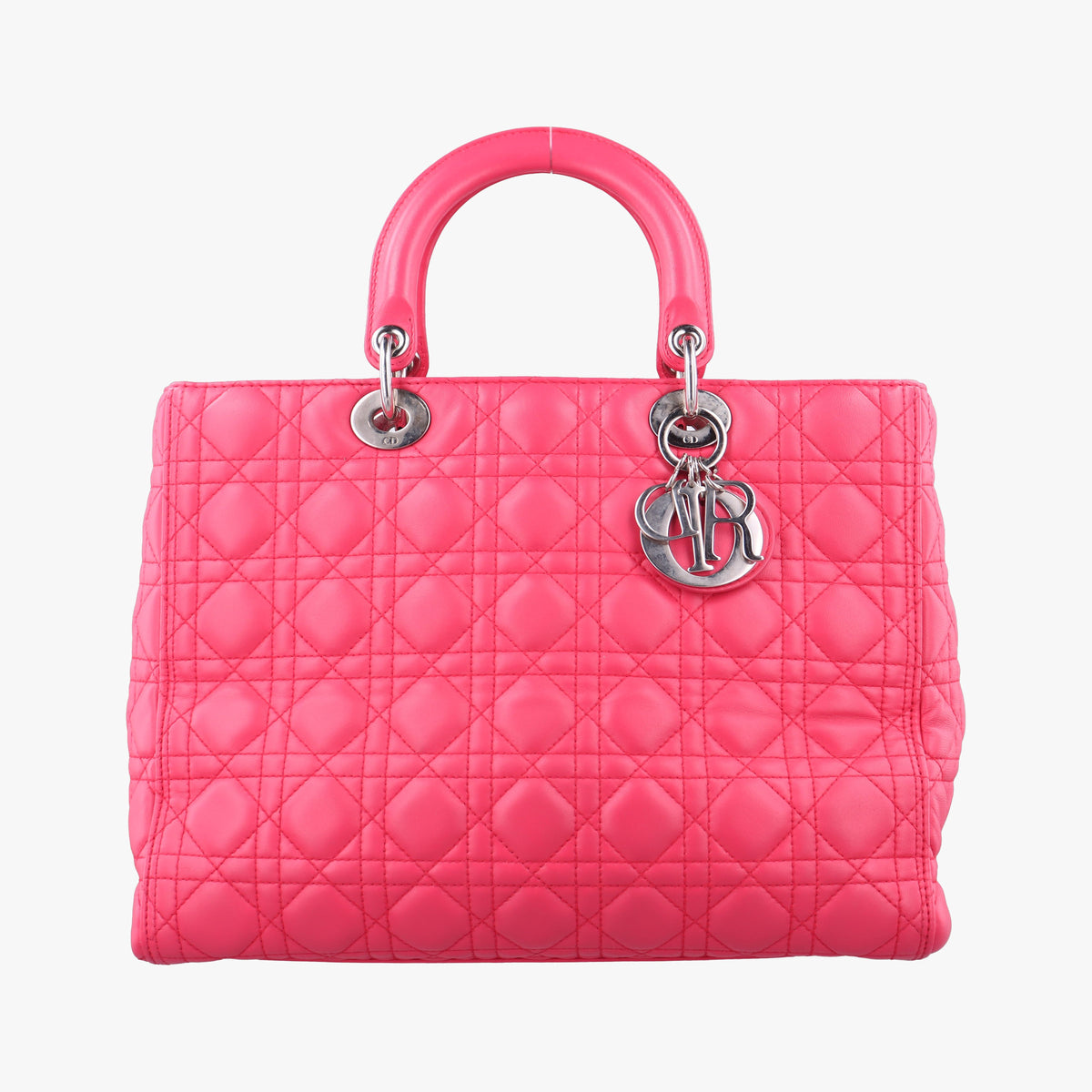 Pre-owned Christian Dior Lady Dior Rose lambskin  handbag | stylenewstar