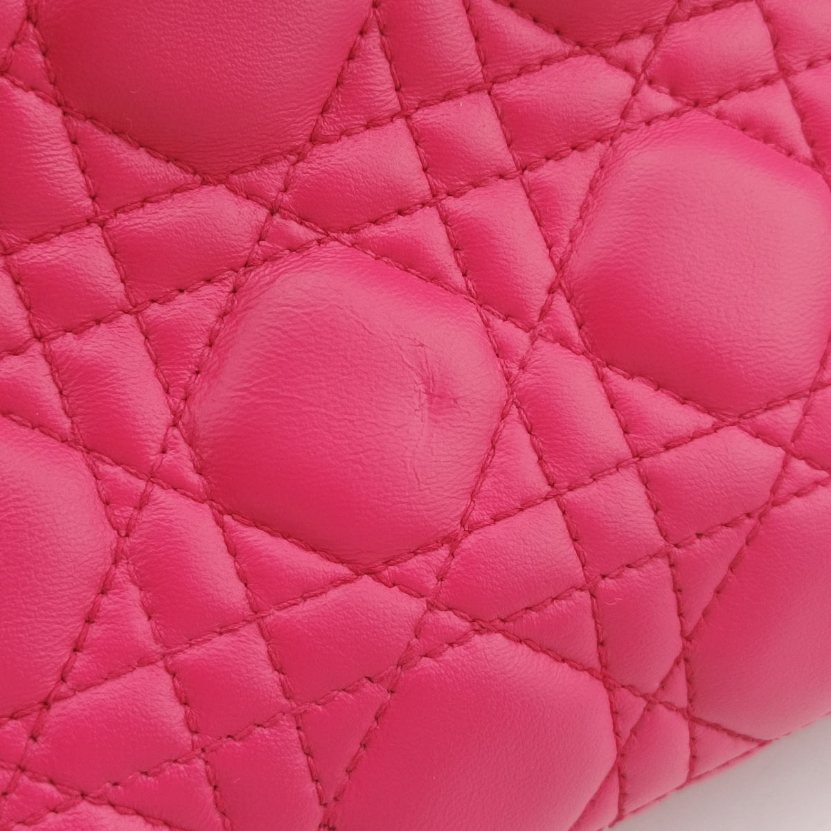 Pre-owned Christian Dior Lady Dior Rose lambskin  handbag | stylenewstar