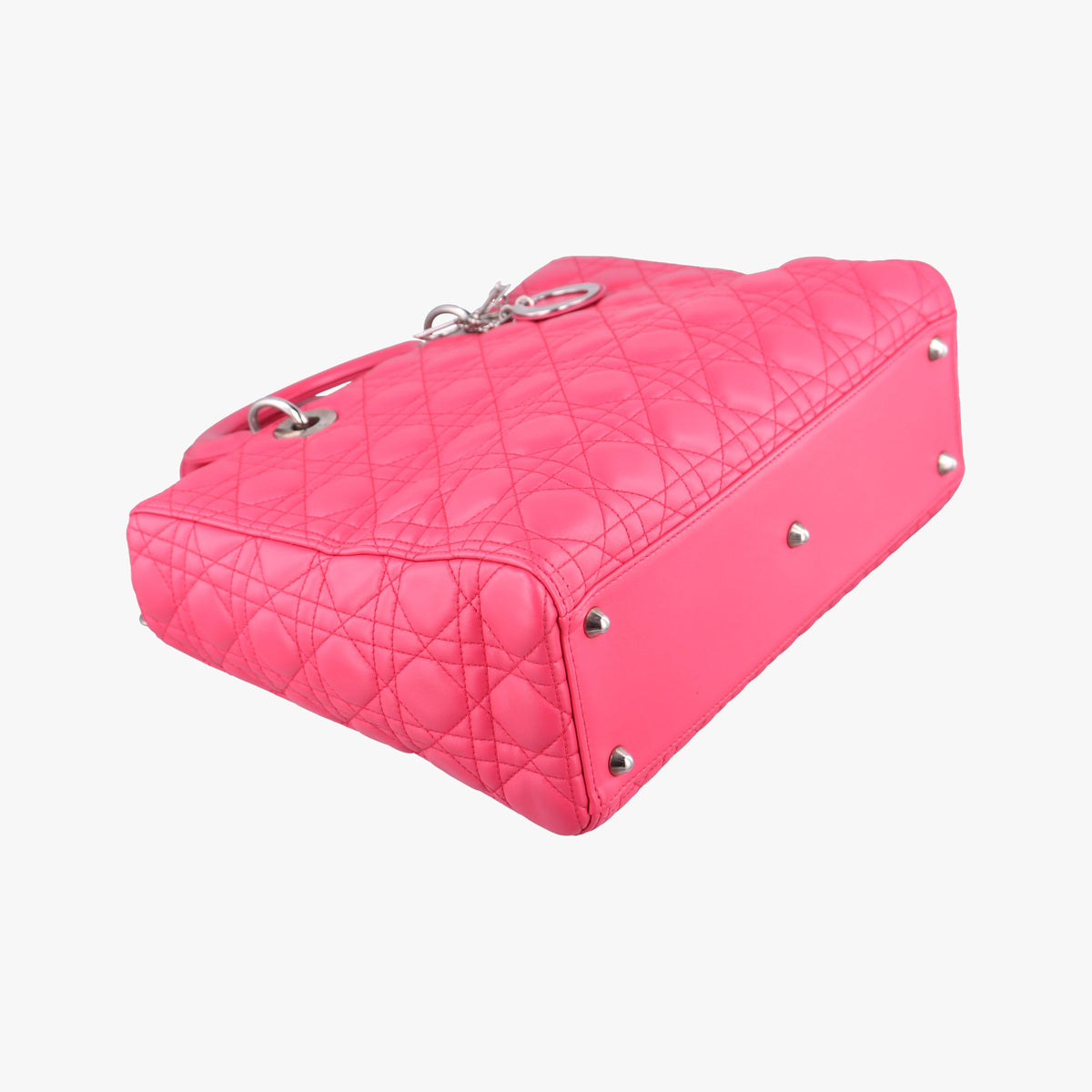 Pre-owned Christian Dior Lady Dior Rose lambskin  handbag | stylenewstar