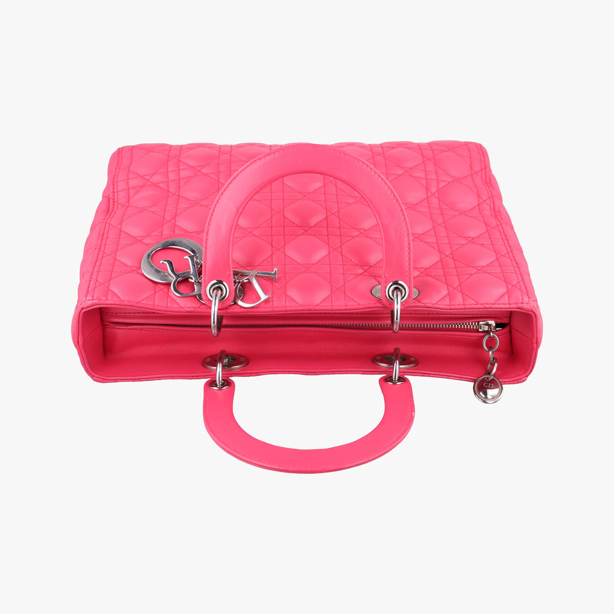 Pre-owned Christian Dior Lady Dior Rose lambskin  handbag | stylenewstar