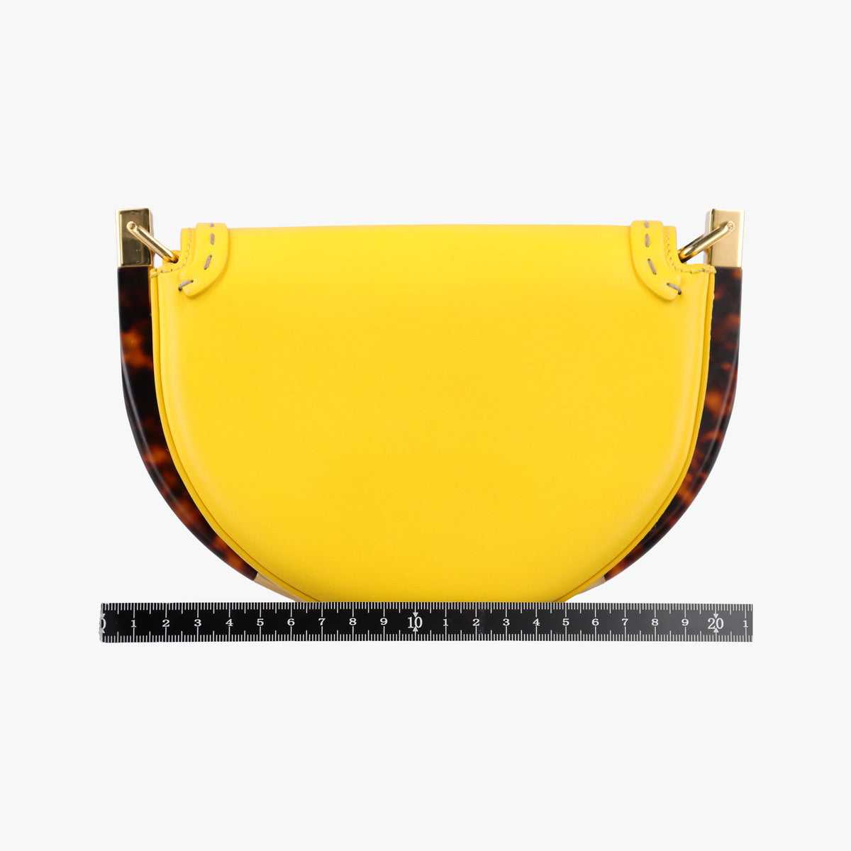 Pre-owned Fendi Moonlight Yellow Leather 8BT346 shoulderbag | stylenewstar