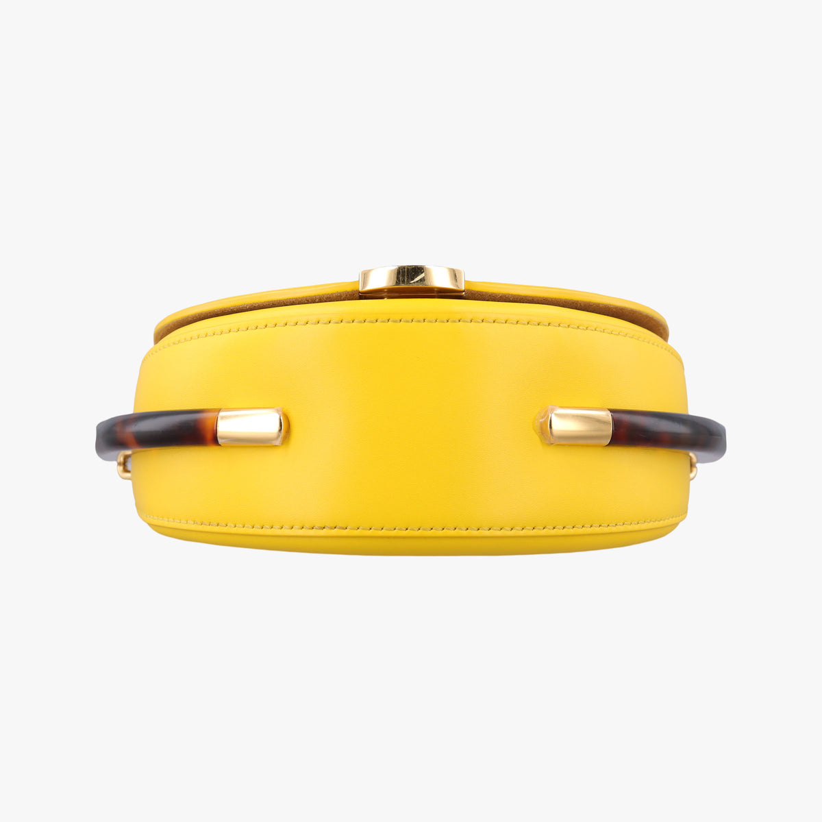 Pre-owned Fendi Moonlight Yellow Leather 8BT346 shoulderbag | stylenewstar