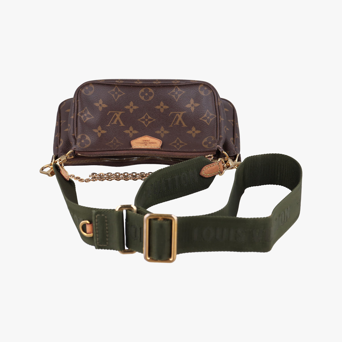 Secondhand Louis Vuitton Multi Pochette Accessoir brown×khaki Monogram Canvas M44813 shoulderbag | stylenewstar