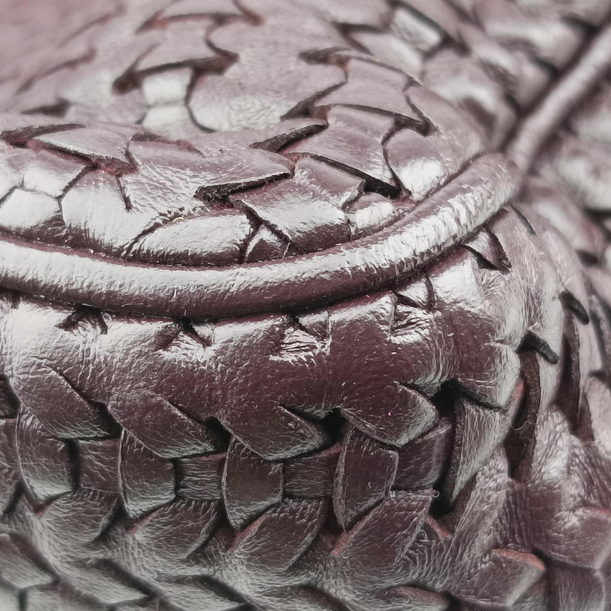Pre-owned Christian Dior Soft Lady Dior Intrecciato Tote Burgundy lambskin  handbag | stylenewstar