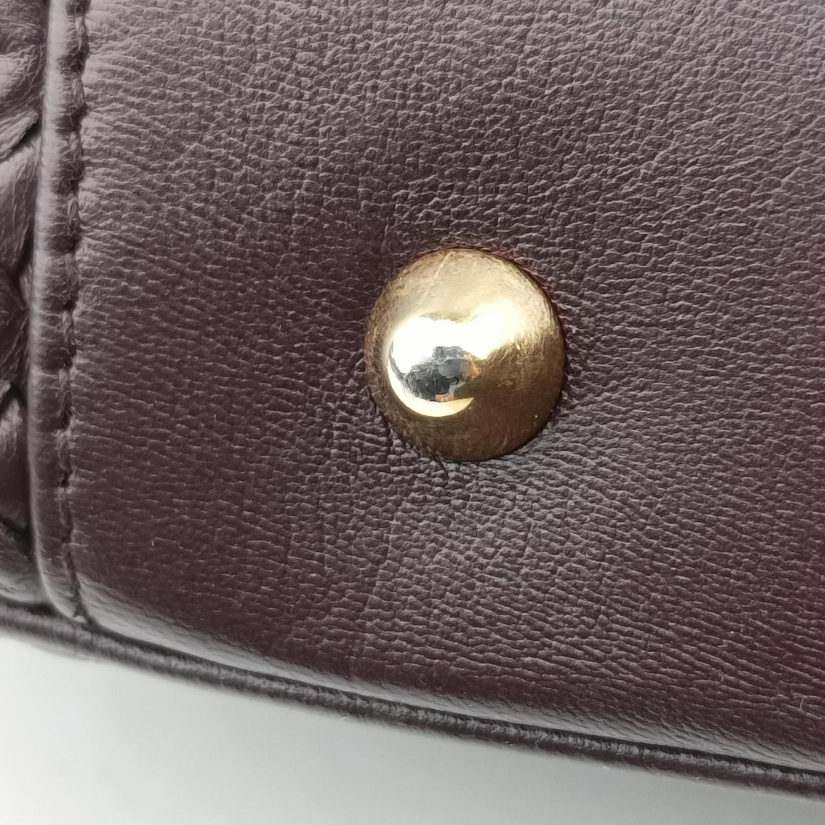 Pre-owned Christian Dior Soft Lady Dior Intrecciato Tote Burgundy lambskin  handbag | stylenewstar