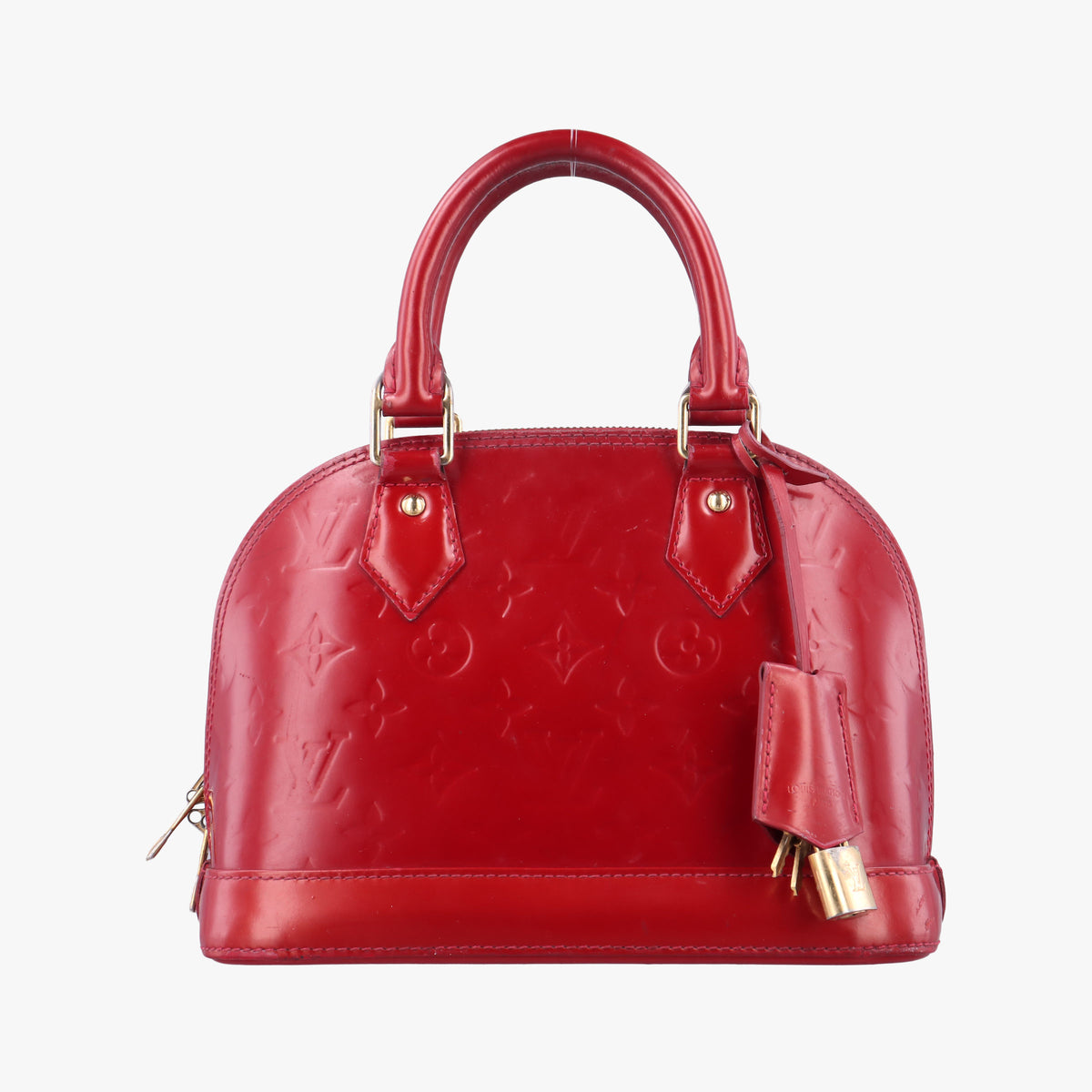Secondhand Louis Vuitton Alma BB CERISE Vernis M90174 handbag | stylenewstar