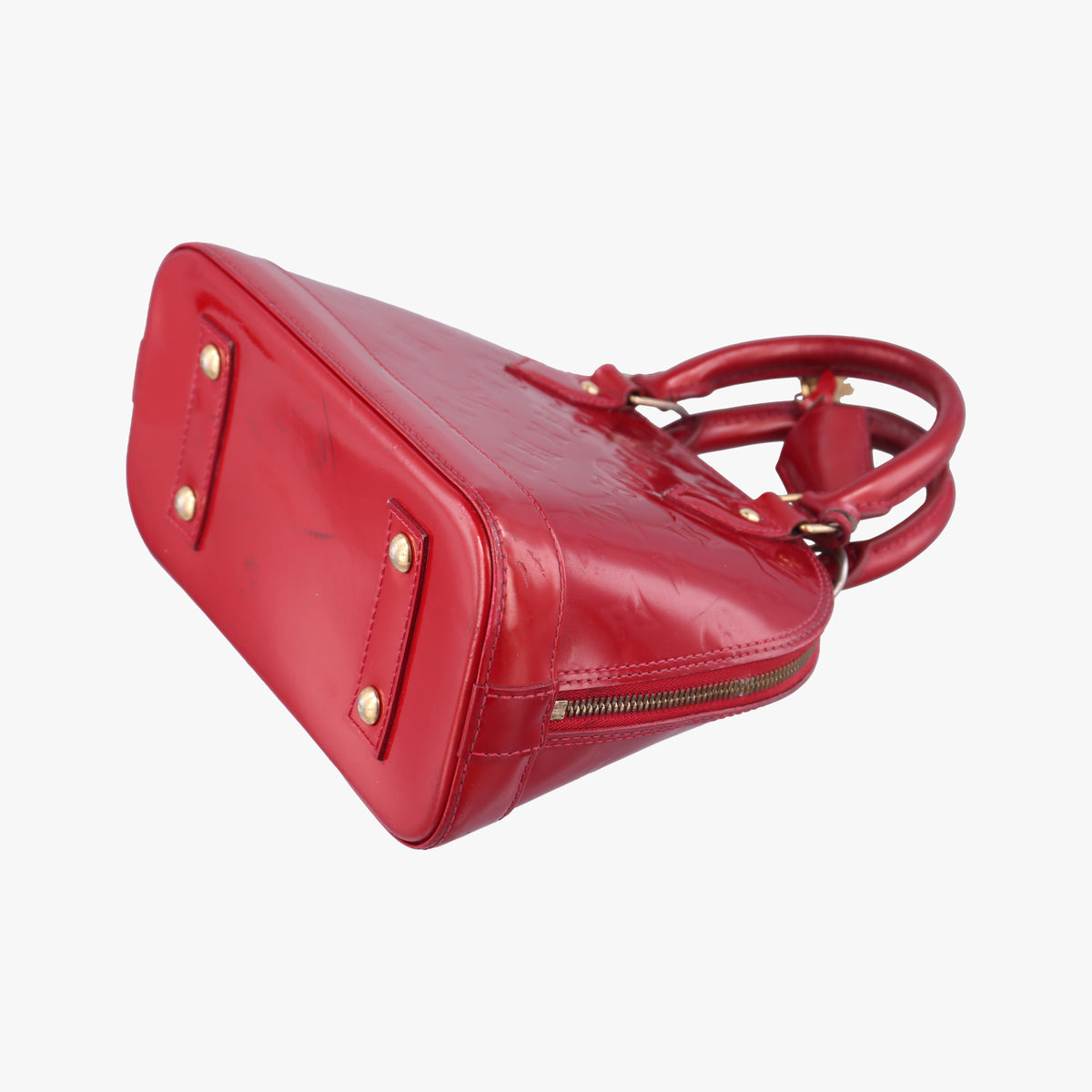 Secondhand Louis Vuitton Alma BB CERISE Vernis M90174 handbag | stylenewstar