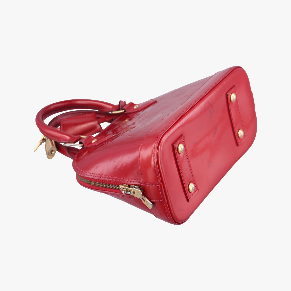 Secondhand Louis Vuitton Alma BB CERISE Vernis M90174 handbag | stylenewstar