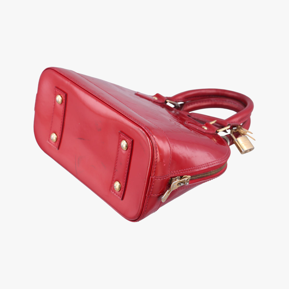 Secondhand Louis Vuitton Alma BB CERISE Vernis M90174 handbag | stylenewstar