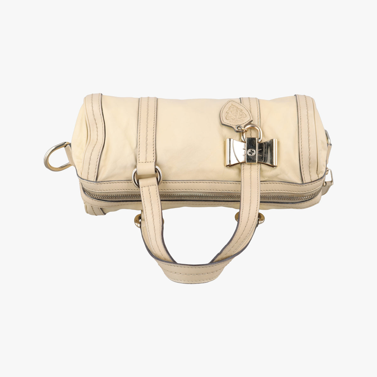 Vintage Gucci Hysteria Boston White Leather 181485 handbag | stylenewstar